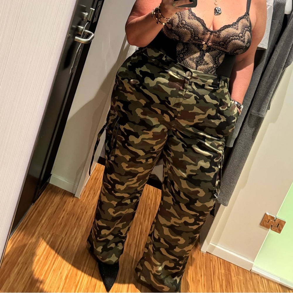 Camo Cargo Pants - Nina Parker